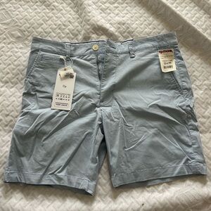 Denim & Flower Sky Blue Flat Front Shorts